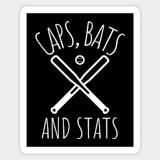 Caps, Bats and Stats Magnet